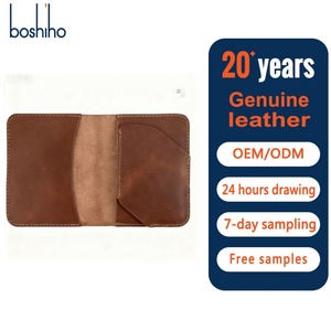 Portefeuille court et fin en cuir Crazy Horse vintage, anti-vol RFID, grande capacité, porte-cartes, fenêtre d'identification, unisexe - Product Image 1