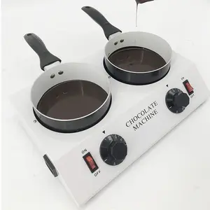 Electric double chocolate machine warmer chocolate melting dipping pot machine