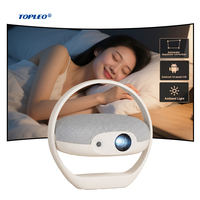 Projecteur de cinéma maison intelligent Topleo Music Rhythm Ambient Light Smart 720P WiFi6 BT Auto Keystone pour chambre à coucher