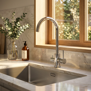 Cromato acqua potabile pura cucina ponte <span class=keywords><strong>rubinetto</strong></span> montato <span class=keywords><strong>a</strong></span> due maniglie <span class=keywords><strong>3</strong></span> <span class=keywords><strong>vie</strong></span> miscelatore acqua calda e fredda filtro <span class=keywords><strong>rubinetto</strong></span> da cucina - Product Image 2