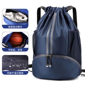 Mochila deportiva con compartimentos separados para ropa húmeda y seca, cierre con cordón, ideal para baloncesto, natación, viajes, unisex - Product Image 2