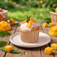 Moules à muffins en papier de qualité supérieure, résistants à la graisse, à bords roulés, jetables, antiadhésifs, pour la cuisson