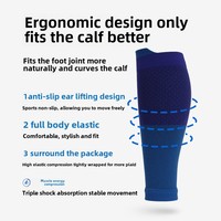 Chaussettes de compression sportives transfrontalières pour hommes, pour basketball, marathon, course à pied, manchons de compression multicolores pour mollets, par le fabricant