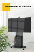 Stand TV Mobile untuk Pengajaran dan Konferensi, Stand Display TV yang Dapat Dipindahkan, Cocok untuk Layar dengan Ukuran 55 hingga 86 Inci