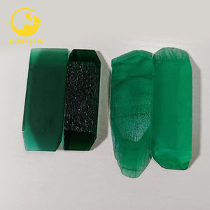 Hydrothermal Syn émeraudes et émeraudes matières premières coupe et meulage de diverses épaisseurs de l'usine directe russie - Product Image 1