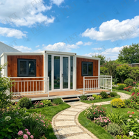 FLKT Maison conteneur extensible de luxe minimaliste de 40 pieds entièrement équipée, 3 chambres, résistante aux intempéries et au feu, villa modulaire mobile