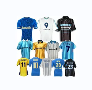 Marseille maglie da calcio retrò Pires GIGNAC Ravanelli Gallas Drogba Olympique de classica maglia da calcio vintage