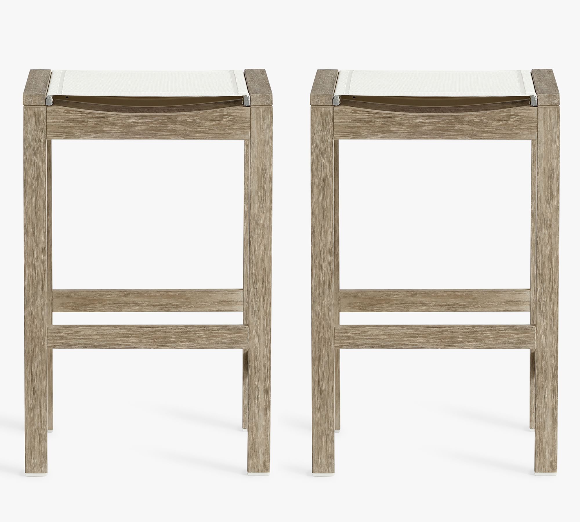 Simplistic  Compact Profile Outdoor and Indoor Furniture Bar and Counter Wood Stools