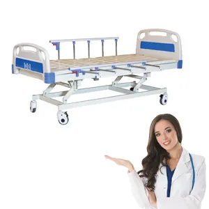 医院家具诊所可折叠可调手动护理院护理3功能病床医院电动床