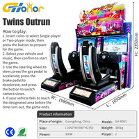 Machine d'arcade HD Twins Outrun pour parc d'attractions, simulateur de jeu de conduite automobile, machine à monnayeur