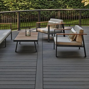 Dalles de <span class=keywords><strong>terrasse</strong></span> en WPC imperméables à emboîtement facile à installer <span class=keywords><strong>pour</strong></span> l'extérieur, revêtement de sol composite <span class=keywords><strong>pour</strong></span> jardin - Product Image 5