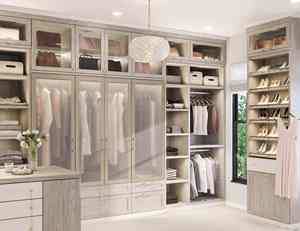 2020 Hangzhou Vermont Modern U Shaped High Quality Wardrobes with LED Light Luxury Bedroom Closet - Product Image 4