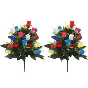 <span class=keywords><strong>Ramos</strong></span> de flores artificiales de seda funeraria <span class=keywords><strong>baratos</strong></span> al por mayor decoraciones graves para decoración de cementerio - Product Image 6