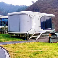 Petite maison moderne Maisons préfabriquées 20ft/40ft 3 chambres Caravane flottante Bureau Pod de couchage Architecture moderne préfabriquée