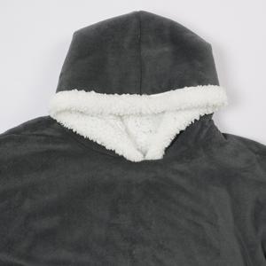 <span class=keywords><strong>Coperta</strong></span> da indossare oversize Sherpa in <span class=keywords><strong>pile</strong></span> <span class=keywords><strong>felpa</strong></span> con cappuccio comoda e morbida e spessa <span class=keywords><strong>felpa</strong></span> con cappuccio <span class=keywords><strong>coperta</strong></span> con cappuccio - Product Image 2