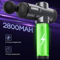Mini pistolet de massage à 8 têtes, stimulateur musculaire à impulsions TENS, écran tactile LED LCD, masseur vibrant électrique pour le corps