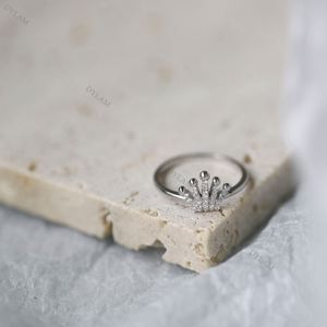 Dylam <b>Cheap</b> Sterling Silver <b>Rings</b> <b>Ring</b> Boho S925 Diamond Color Heart Dragon Crown <b>Ring</b> Diamond Sterling Silver - Product Image 4