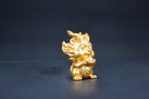 Yuanbao drakenbeeldhouwkunst op maat gemaakte ambachten geschilderd bronzen beeld ornament Chinese stijl levensgroot gemaakt - Product Image 5