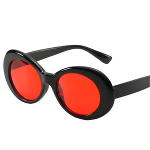 Occhiali da sole Vintage Vintage tonalità di tendenza ovale fornitore di occhiali da sole fornitore 2024 cina uomini spessi donna UV400 Custom OEM