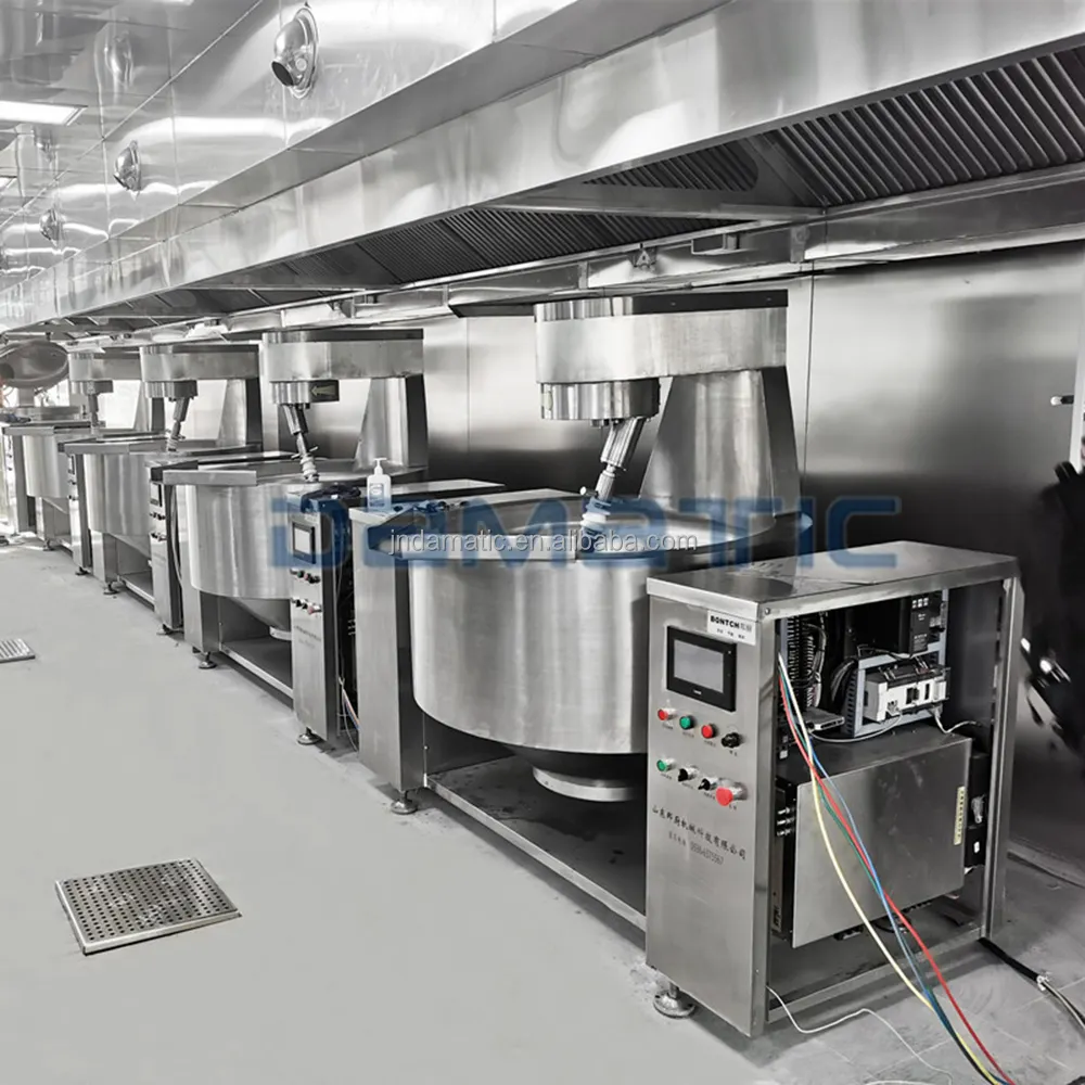 Damatic 200l 500l Industriële Automatische Roeren Chili Saus Nougat Suiker Gebakken Rijst Biryani Planetaire Koken Mixer Machine