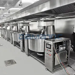 Damatic 200l 500l 산업 자동 교반 칠리 소스 누가 설탕 볶음밥 biryani 행성 요리 믹서 기계