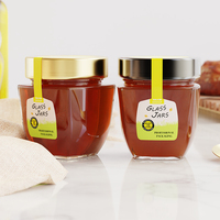 Bocaux de miel en verre, pots de conservation des aliments avec dipper et couvercle