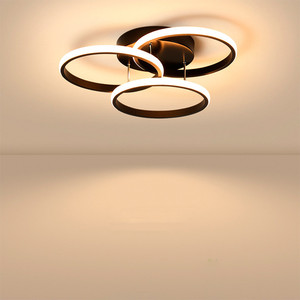 High Quality Fancy <b>Light</b> Black Flush Mounted Nordic Metal <b>Square</b> Dimmable Ceil Bedroom Indoor <b>Led</b> <b>Ceiling</b> Lamp - Product Image 1