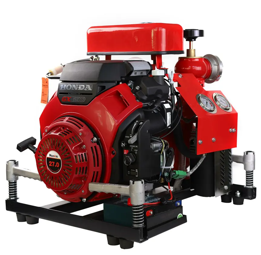 Équipement de lutte contre l'incendie de qualité moteur à essence japonais 27hp pompe centrifuge portable de lutte contre l'incendie