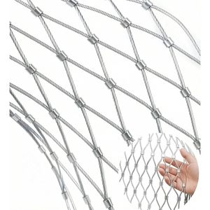Stainless Steel <b>Wire</b> Rope <b>Mesh</b> 4x6ft 4 Inch Opening Balcony Protection Net Garden Safety Netting - Product Image 1