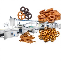 Machine de fabrication de bâtonnets de bretzels de revêtement de biscuits salés à l'unité complète Ligne de production de bretzels croustillants