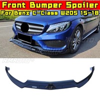 For Mercedes Benz C-Class W205 2015-2018 Car Front Bumper Lip Splitter Diffuser Body Kit Brabus Style Bumper Protector