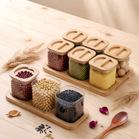 Boîte de rangement hermétique compartimentée en verre borosilicate de style japonais pour collations, noix et bonbons, idéale pour la table basse