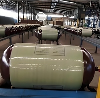 Vente en gros de cylindres composites au gaz naturel comprimé d'occasion, diamètre extérieur 406 mm, pression 200 bars, capacité 100 L, poids 70 kg