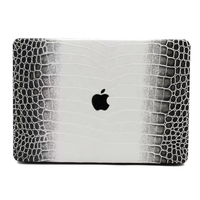 Funda Rígida de Piel Sintética de Alta Gama con Diseño de Cocodrilo para MacBook 2024 de 16 Pulgadas M4, MacBook Air de 15 Pulgadas M2 M3