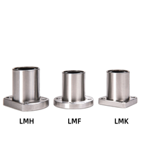 Roulements linéaires à billes en acier chromé à bride circulaire P6 de précision LMF10UU pour machine CNC