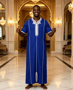 Robe Jubba CCY Koshibo pour le Ramadan, Thobe marocain brodé, Vêtement islamique, Bou Bou africain pour hommes, Kaftan musulman pour hommes, <span class=keywords><strong>Djellaba</strong></span> - Product Image 2