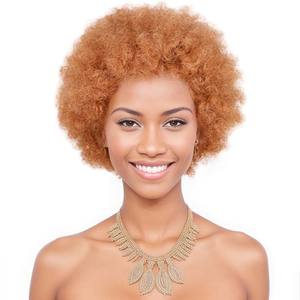 27 #   Perruques frontales <span class=keywords><strong>sans</strong></span> colle en cheveux humains vierges brésiliens, boucles afro courtes, coupe pixie, franges, cheveux de bébé, nœuds décolorés, brun foncé, petite taille - Product Image 5