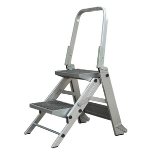 <span class=keywords><strong>Escalera</strong></span> Portátil de Aluminio de 2 Peldaños para Escaladores, Taburete <span class=keywords><strong>Escalera</strong></span> Plegable para Biblioteca con Pasamanos - Product Image 1