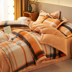 Letto in velluto di latte di alta qualità Set di quattro pezzi per il calore invernale con rivestimento in velluto a due lati lenzuolo in <span class=keywords><strong>flanella</strong></span> - Product Image 1