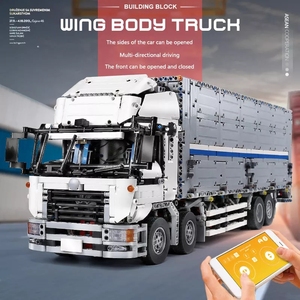 MOULD <span class=keywords><strong>KING</strong></span> 13139 technique ARAKAWAS camion-conteneur à aile de remorquage jouets pour enfants cadeaux Tatra modèle blocs de construction MOC-1389 briques - Product Image 2
