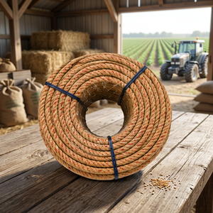 Cordon agricole biodégradable en corde de coton naturel écologique couleur camel pour l'entraînement des plantes, application jardin et ferme - Product Image 1