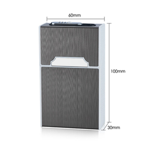 Hộp Đựng Thuốc Lá 2 Trong 1 Hộp Sạc USB Sạc Thuốc Lá Bật Lửa Chống Gió Để Hút Thuốc Lá Kim Loại Hộp Sạc - Product Image 5