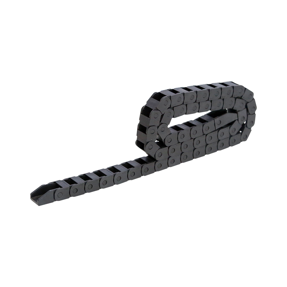FUNSUEI 2-Pack Cable Drag Chains - 25x70mm Black Nylon Cable Carriers For CNC Machines & Equipment