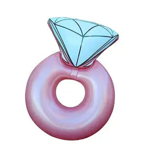 EN71 팽창식 다이아몬드 반지 둥근 수영장 장난감 부유물 수영 반지