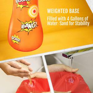 Sac de frappe gonflable autoportant de 1,2 m avec fonction de rebond, jouet d'entraînement de boxe pour garçons et filles, fitness et soulagement du stress - Product Image 4