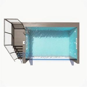 AUPOOL Estéreo Piscina transparente Serie 2000L Entrenador de <span class=keywords><strong>contracorriente</strong></span> estándar Lado largo Piscina acrílica transparente - Product Image 1