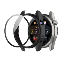 Casing jam tangan pintar kaca Tempered, penutup penuh polikarbonat untuk Huawei watch3 pro baru