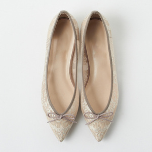 Traspirante Punta a punta Crochet Floreale Della Maglia Da Sposa In Pizzo Da Sposa Femminile Slip-On Appartamenti - Product Image 3