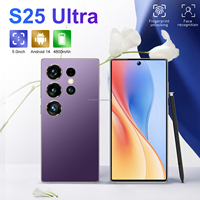 Últimas Tendencias, Teléfono Inteligente S25 Ultra Mini HD de 5.0 Pulgadas, 6+128 GB, Batería de 4800 mAh, Android 14, Navegación GPS, Doble SIM, Desbloqueado