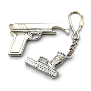 Free Design Customized Keychain Custom logo Gun Anime Animal 3D Metal Keychain Wholesale